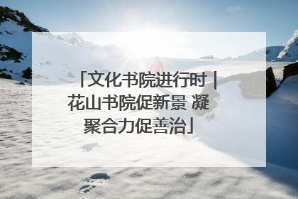 文化书院进行时｜花山书院促新景 凝聚合力促善治
