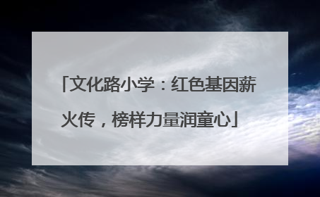 文化路小学：红色基因薪火传，榜样力量润童心