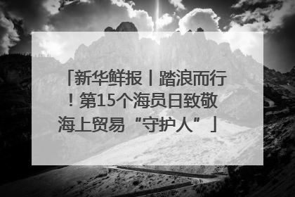 新华鲜报丨踏浪而行！第15个海员日致敬海上贸易“守护人”