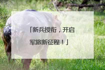 新兵授衔，开启军旅新征程！