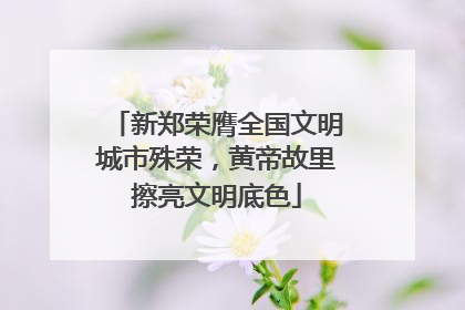 新郑荣膺全国文明城市殊荣，黄帝故里擦亮文明底色