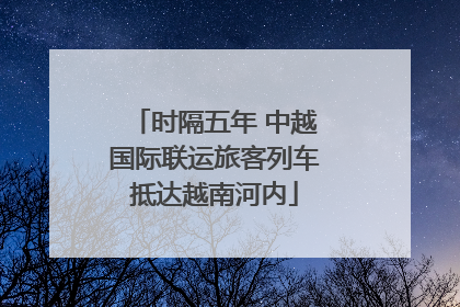 时隔五年 中越国际联运旅客列车抵达越南河内