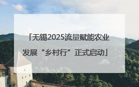 无锡2025流量赋能农业发展“乡村行”正式启动