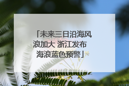 未来三日沿海风浪加大 浙江发布海浪蓝色预警