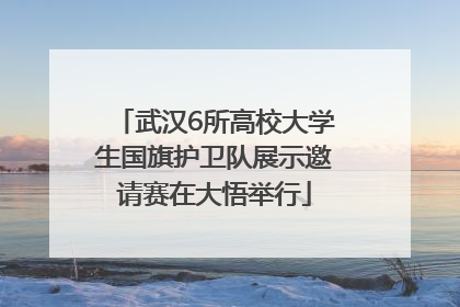 武汉6所高校大学生国旗护卫队展示邀请赛在大悟举行