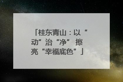 桂东青山：以“动”治“净” 擦亮“幸福底色”