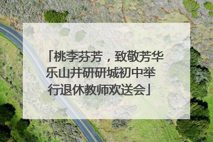 桃李芬芳，致敬芳华 乐山井研研城初中举行退休教师欢送会