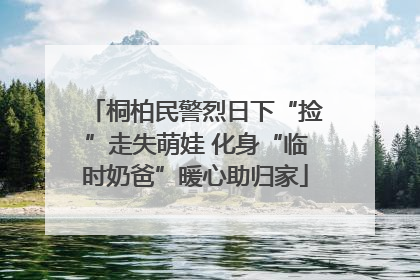 桐柏民警烈日下“捡”走失萌娃 化身“临时奶爸”暖心助归家