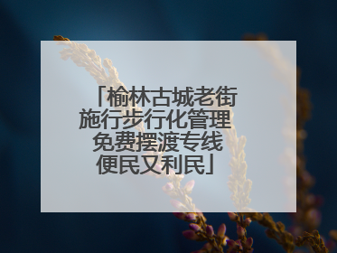 榆林古城老街施行步行化管理 免费摆渡专线便民又利民