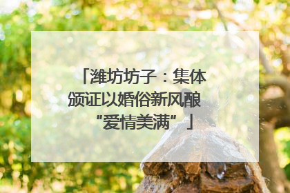 潍坊坊子：集体颁证以婚俗新风酿“爱情美满”