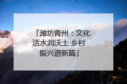 潍坊青州：文化活水润沃土 乡村振兴谱新篇