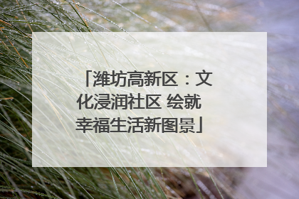 潍坊高新区：文化浸润社区 绘就幸福生活新图景