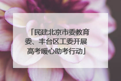 民建北京市委教育委、丰台区工委开展高考暖心助考行动