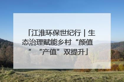 江淮环保世纪行｜生态治理赋能乡村“颜值”“产值”双提升