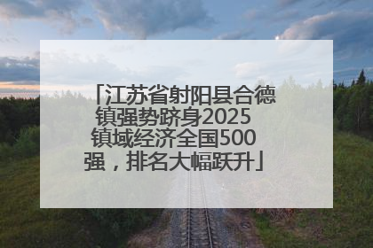 江苏省射阳县合德镇强势跻身2025镇域经济全国500强，排名大幅跃升