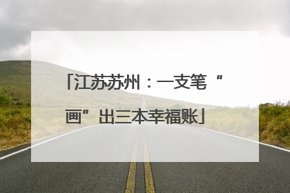 江苏苏州：一支笔“画”出三本幸福账