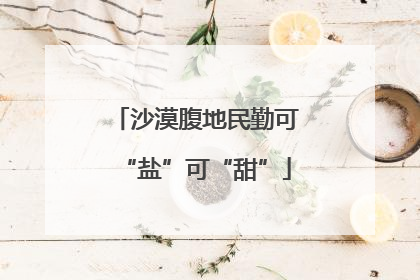 沙漠腹地民勤可“盐”可“甜”