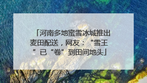 河南多地蜜雪冰城推出麦田配送，网友：“雪王”已“卷”到田间地头