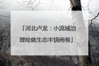 河北卢龙：小流域治理绘就生态丰饶画卷