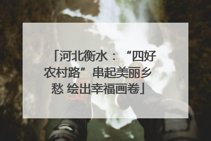 河北衡水：“四好农村路”串起美丽乡愁 绘出幸福画卷