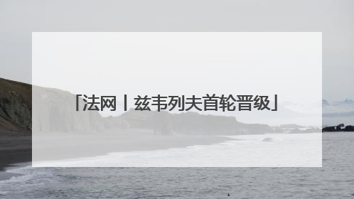 法网丨兹韦列夫首轮晋级