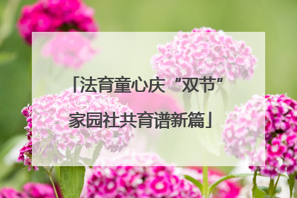 法育童心庆“双节” 家园社共育谱新篇
