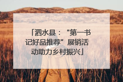 泗水县：“第一书记好品推荐”展销活动助力乡村振兴