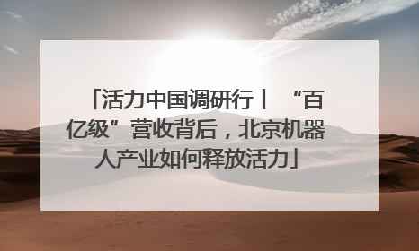 活力中国调研行丨 “百亿级”营收背后，北京机器人产业如何释放活力
