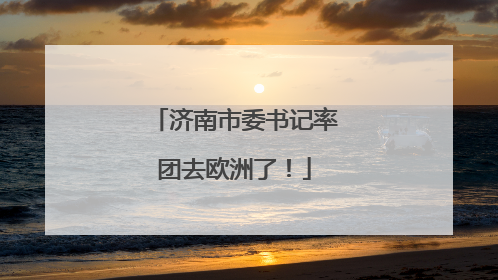 济南市委书记率团去欧洲了！