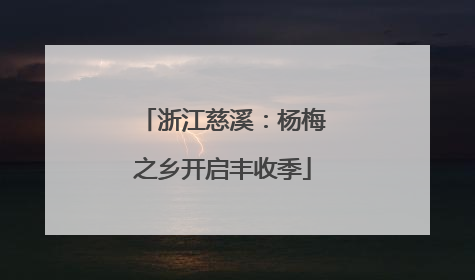 浙江慈溪：杨梅之乡开启丰收季