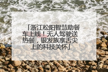 浙江松阳智慧助餐车上线！无人驾驶送热餐，银发族享舌尖上的科技关怀