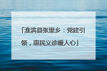 淮滨县张里乡：党建引领，惠民义诊暖人心