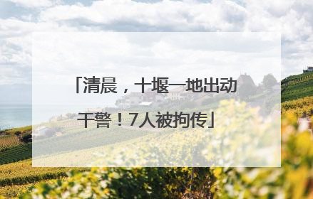 清晨，十堰一地出动干警！7人被拘传