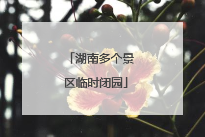 湖南多个景区临时闭园