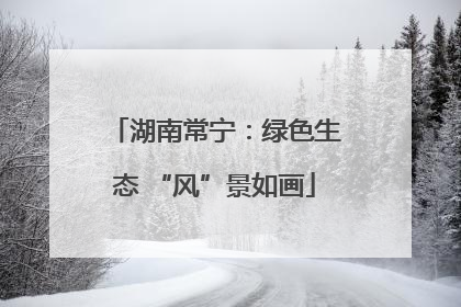 湖南常宁：绿色生态 “风”景如画