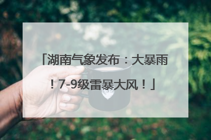湖南气象发布：大暴雨！7-9级雷暴大风！