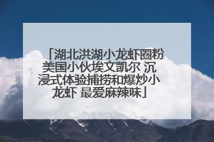 湖北洪湖小龙虾圈粉美国小伙埃文凯尔 沉浸式体验捕捞和爆炒小龙虾 最爱麻辣味