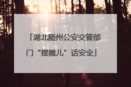 湖北随州公安交管部门“摆摊儿”话安全