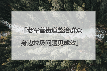 老军营街道整治群众身边垃圾问题见成效