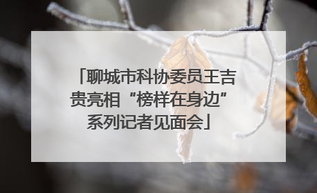 聊城市科协委员王吉贵亮相“榜样在身边”系列记者见面会