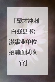 聚才冲刺百强县 松滋事业单位招聘面试收官
