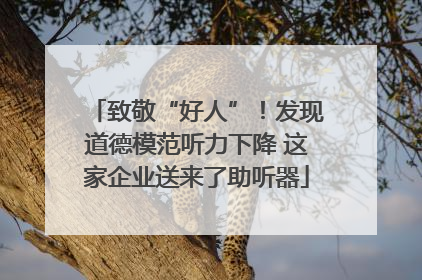 致敬“好人”！发现道德模范听力下降 这家企业送来了助听器