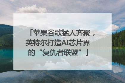 苹果谷歌猛人齐聚，英特尔打造AI芯片界的“复仇者联盟”