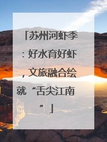 苏州河虾季：好水育好虾，文旅融合绘就“舌尖江南”