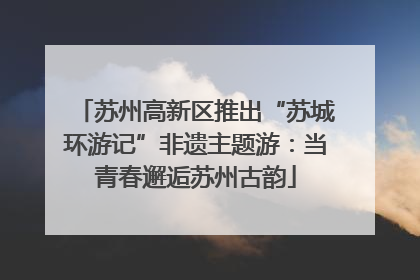 苏州高新区推出“苏城环游记”非遗主题游：当青春邂逅苏州古韵