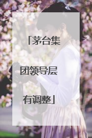 茅台集团领导层有调整