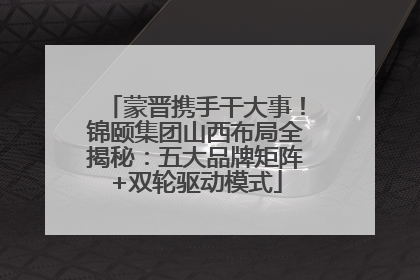 蒙晋携手干大事！锦颐集团山西布局全揭秘：五大品牌矩阵+双轮驱动模式