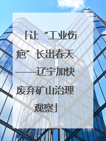 让“工业伤疤”长出春天——辽宁加快废弃矿山治理观察
