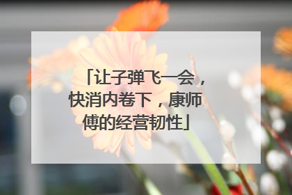 让子弹飞一会，快消内卷下，康师傅的经营韧性
