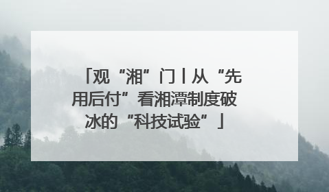 观“湘”门丨从“先用后付”看湘潭制度破冰的“科技试验”